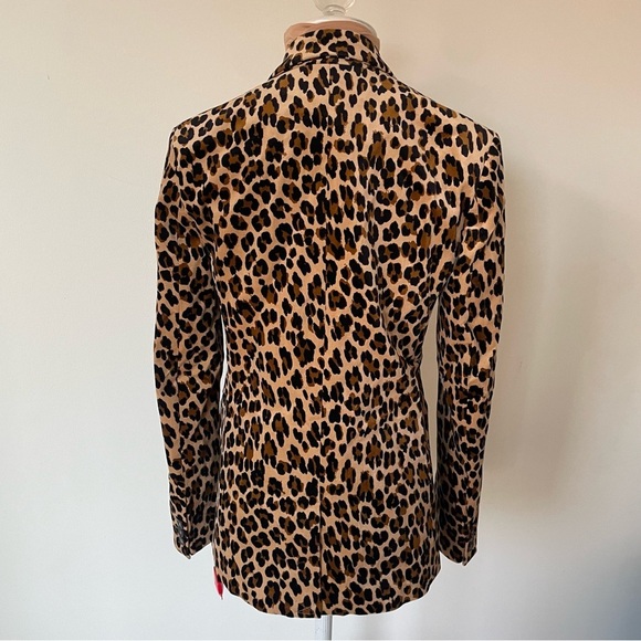 FRAME Classic Cheetah Blazer Mini Boot Cheetah-Print Velvet Pants Suit NWT Sz 0 - Picture 6 of 12